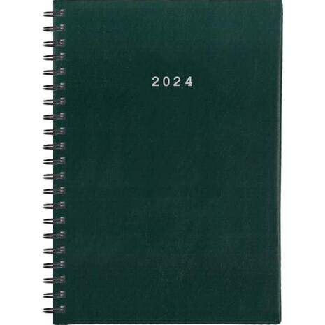 Ημερολόγιο ημερήσιο σπιράλ NEXT Basic 14x21cm 2024 πράσινο